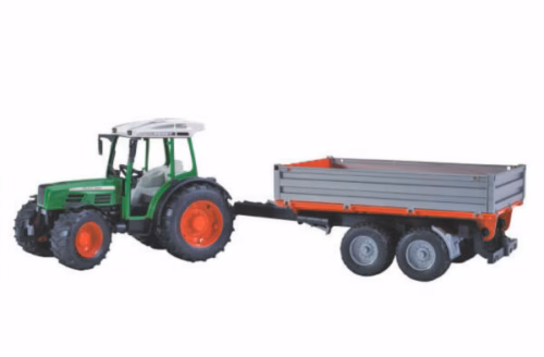 Bruder Fendt 209 S met Aanhanger Bruder 2104