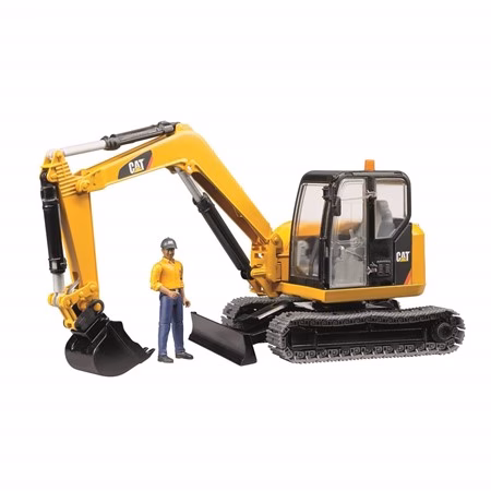 Cat Minibagger met Speelfiguur Bruder 2466