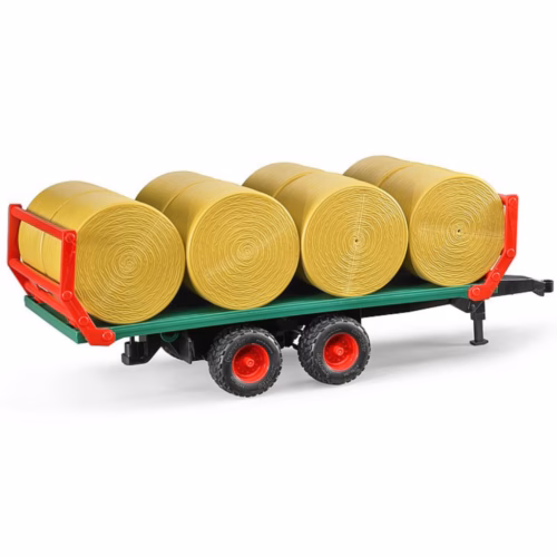 Bruder Balentransporter met 8 Ronde Hooibalen Bruder 2220