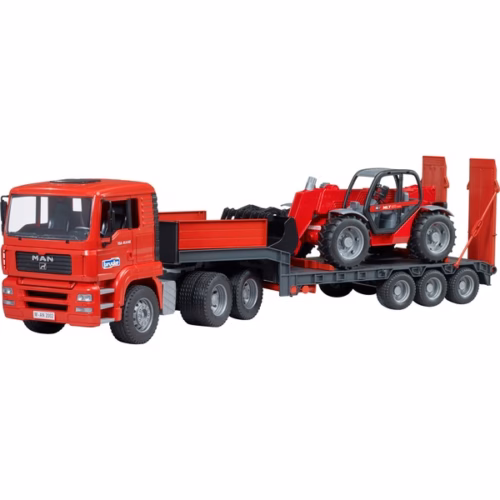 Bruder MAN TGA Dieplader met Manitou MLT633 Verreiker Bruder 2774
