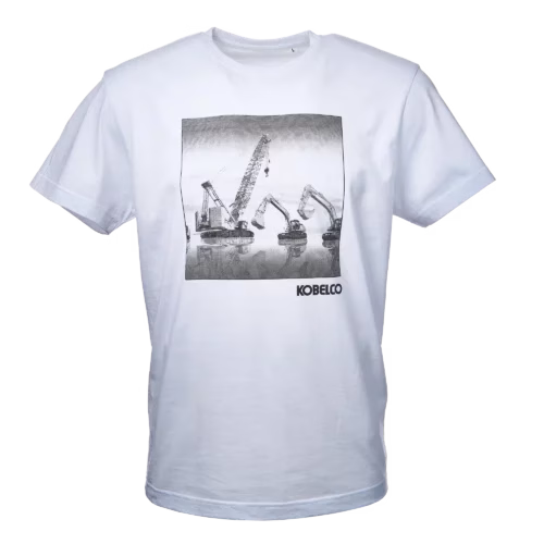 Kobelco Wit T-Shirt Maat L
