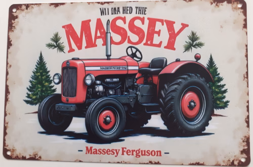 Massey Ferguson Metalen Wandbord 20x30 cm