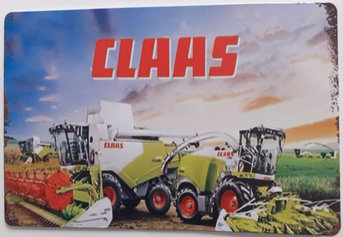 Claas Metalen Wandbord 20x30 cm