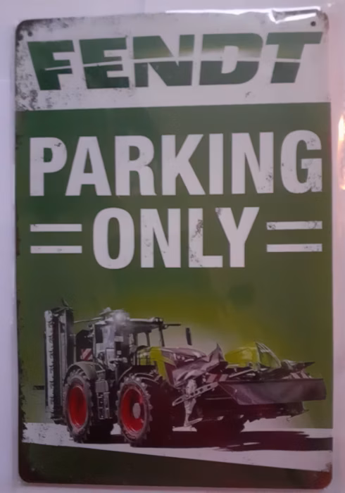 Fendt Metalen Wandbord 20x30 cm