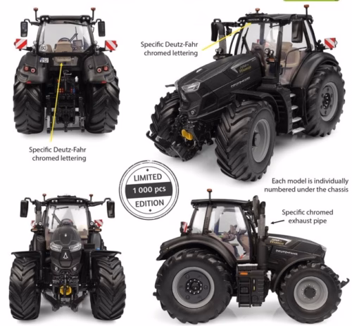 Deutz-Fahr 7250 TTV Warrior Edition Matt Black Limited Edition UH6485
