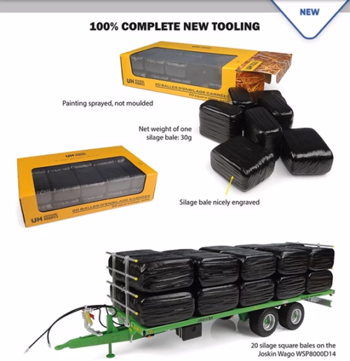 Pack of 20 Square Silage Bales Black UH6882