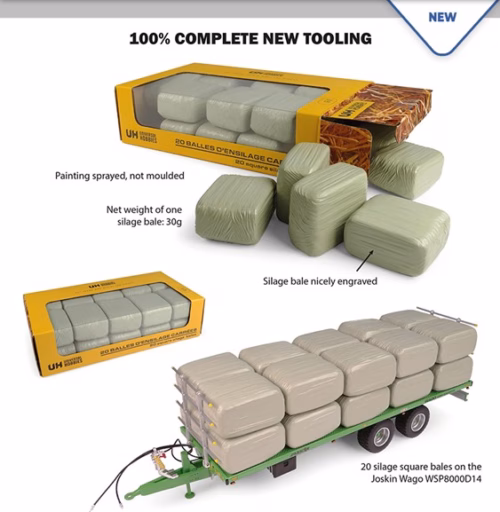 Pack of 20 Square Silage Bales Green UH6881