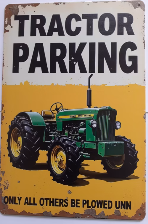 John Deere Metalen Wandbord 20x30 cm